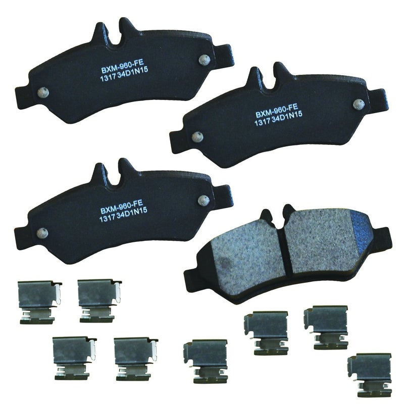 Bendix Premium SBM1317 Semi-Metallic Rear Brake Pads for Select Models Dodge Sprinter 2500, Freightliner 3500, Mercedes-Benz Sprinter, V250, Volkswagen Crafter Van - Image 1